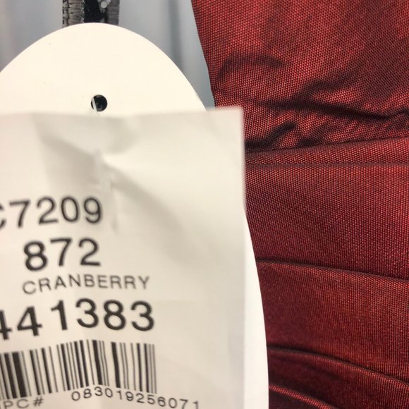 NEW 2-Piece Cranberry Mother of the Bride/Groom Formal Holiday Dress SIZE 8 - Picture 4 of 14